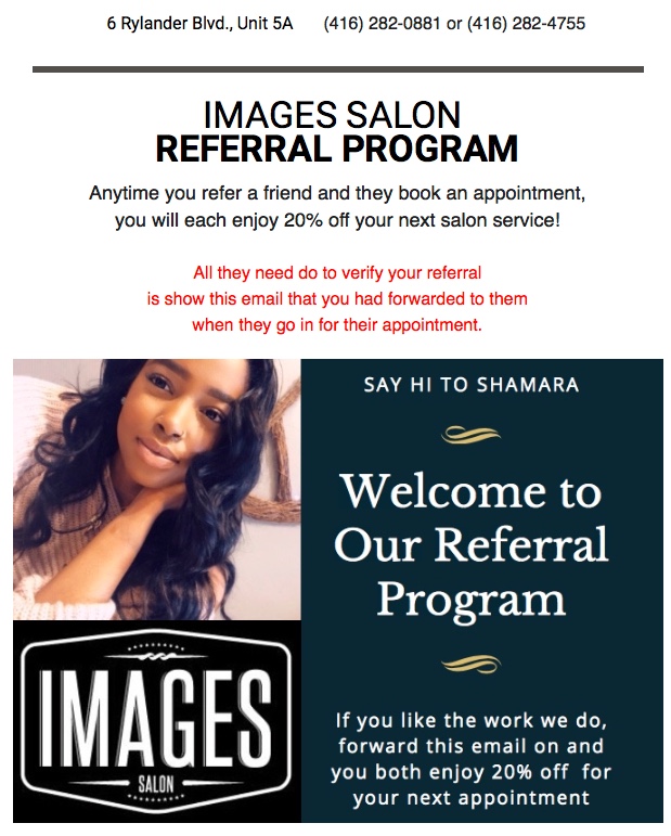 Introducing Image Salons Referral Porgram